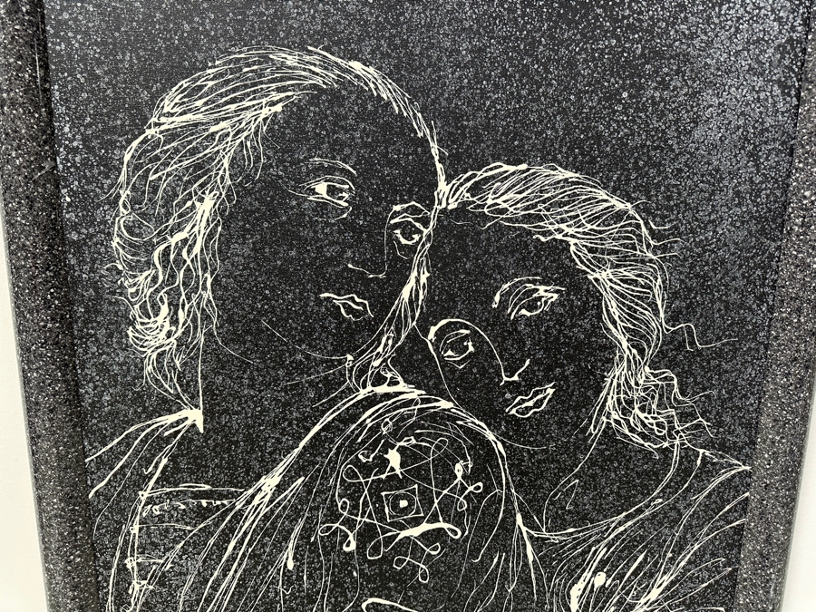 Gerrit Greve (1948-2024, Cardiff by the Sea, CA) Original Acrylic Painting On Canvas Titled “Two Muses - After Raphael” Signed Bottom Left 28.5” X 38” Framed: 34.5” 44.5 Estimate $1,500 - $1,900 [Photo 2]