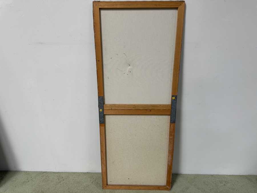 Gerrit Greve (1948-2024, Cardiff by the Sea, CA) Original Acrylic 3D Mixed Media Painting On Canvas Untitled Unsigned 24” X 60” Estimate $1,400 - $1,800 [Photo 9]