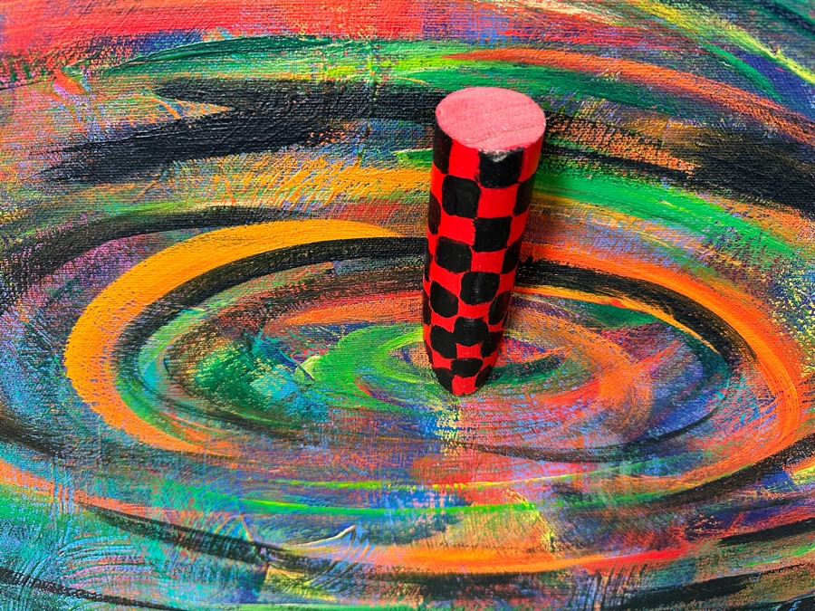 Gerrit Greve (1948-2024, Cardiff by the Sea, CA) Original Acrylic 3D Mixed Media Painting On Canvas Untitled Unsigned 24” X 60” Estimate $1,400 - $1,800 [Photo 3]