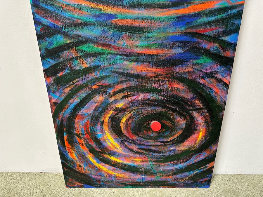 Gerrit Greve (1948-2024, Cardiff by the Sea, CA) Original Acrylic 3D Mixed Media Painting On Canvas Untitled Unsigned 24” X 60” Estimate $1,400 - $1,800 [Photo 6]