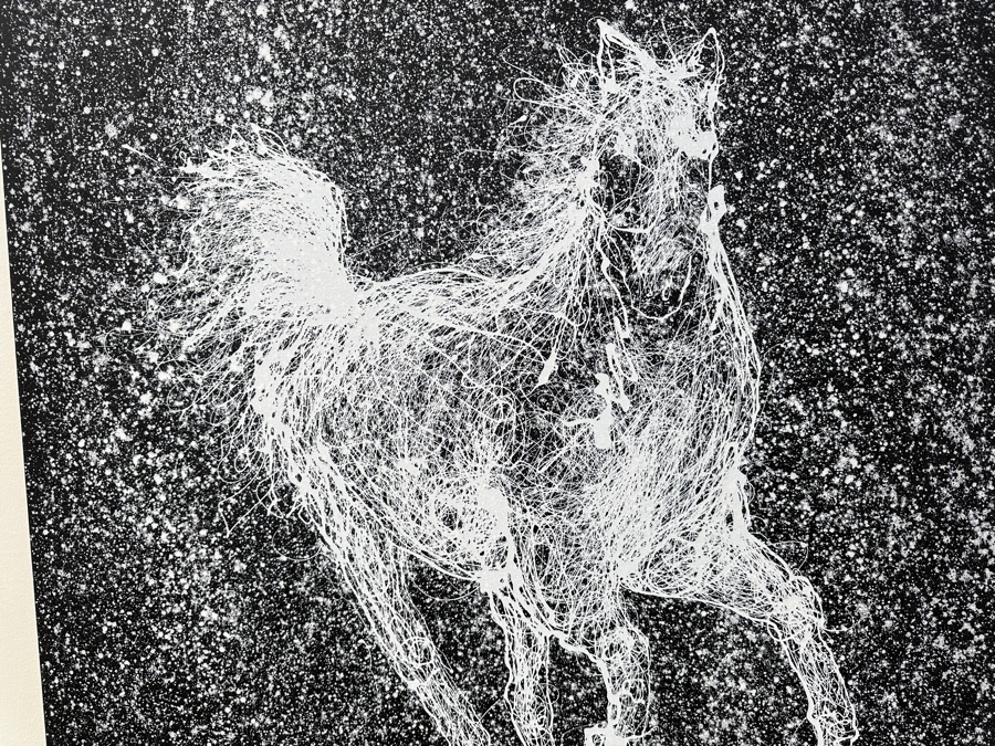 Gerrit Greve (1948-2024, Cardiff by the Sea, CA) Original Drip Painting On Canvas Titled “White Horse #2” Unsigned 36” X 48” Estimate $1,700 - $2,200 [Photo 3]