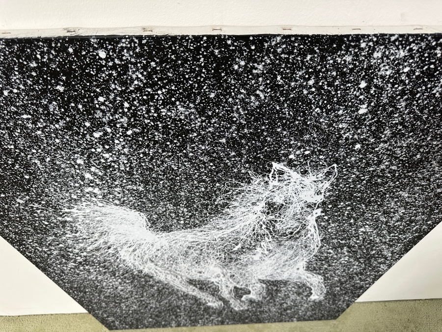 Gerrit Greve (1948-2024, Cardiff by the Sea, CA) Original Drip Painting On Canvas Titled “White Horse #2” Unsigned 36” X 48” Estimate $1,700 - $2,200 [Photo 7]