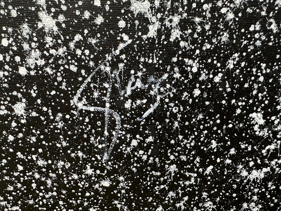 Gerrit Greve (1948-2024, Cardiff by the Sea, CA) Original Drip Painting On Canvas Titled “White Horse #2” Unsigned 36” X 48” Estimate $1,700 - $2,200 [Photo 6]