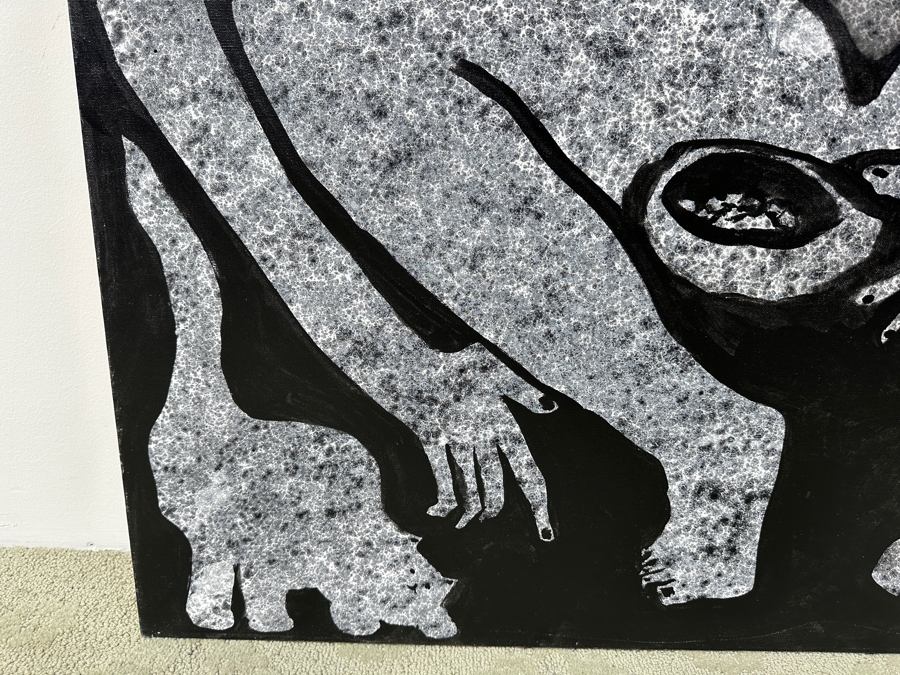 Gerrit Greve (1948-2024, Cardiff by the Sea, CA) Original Painting On Canvas Titled “The Cat Feeder” Signed Bottom Right 36” X 48” Estimate $1,700 - $2,200 [Photo 4]