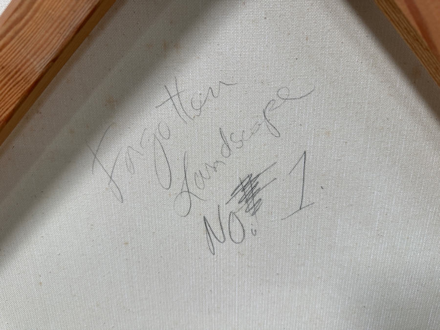 Gerrit Greve (1948-2024, Cardiff by the Sea, CA) Original Acrylic Painting On Canvas Titled “Forgotten Landscape No. 1” Signed Verso Dated 1995 40” X 40” Estimate $1,600 - $2,000 [Photo 6]