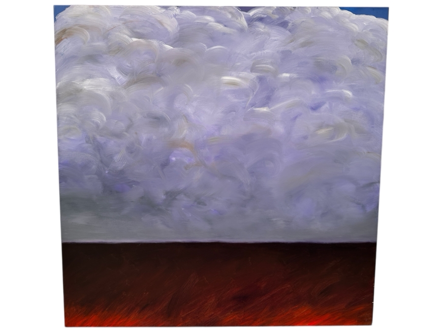 Gerrit Greve (1948-2024, Cardiff by the Sea, CA) Original Acrylic Painting On Canvas Titled “Forgotten Landscape No. 1” Signed Verso Dated 1995 40” X 40” Estimate $1,600 - $2,000