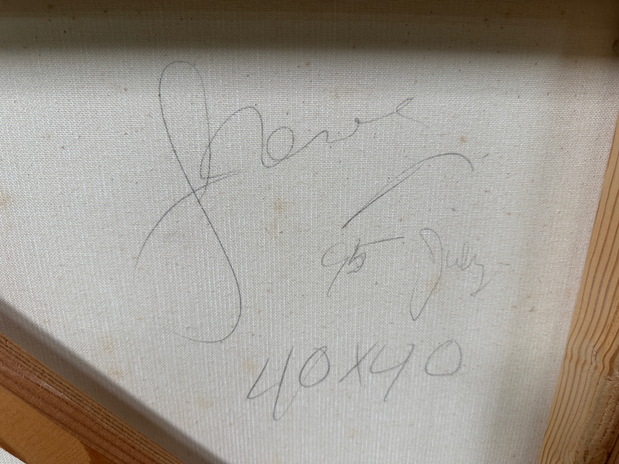 Gerrit Greve (1948-2024, Cardiff by the Sea, CA) Original Acrylic Painting On Canvas Titled “Forgotten Landscape No. 1” Signed Verso Dated 1995 40” X 40” Estimate $1,600 - $2,000 [Photo 7]