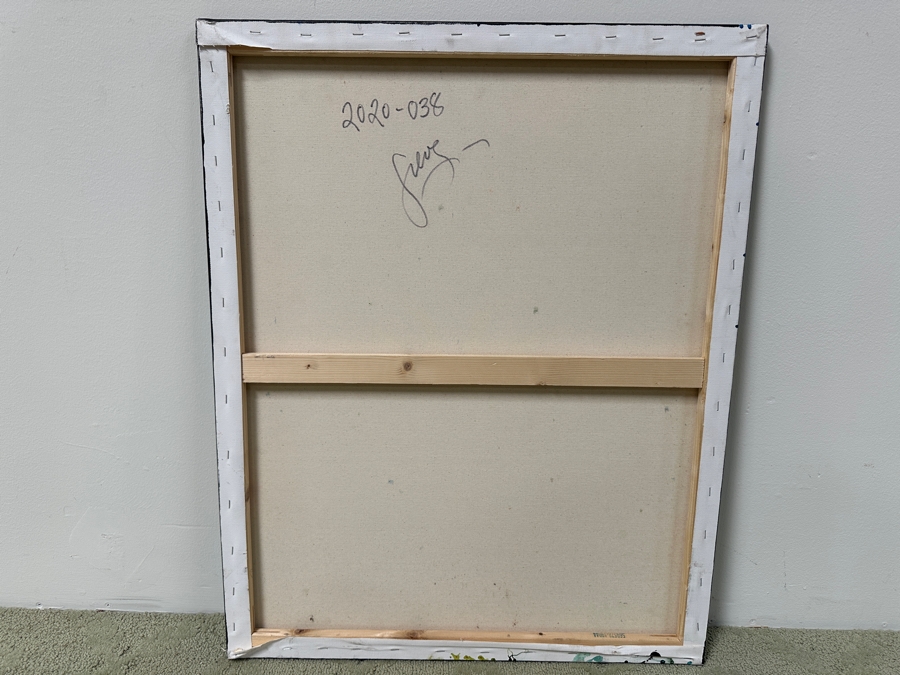 Gerrit Greve (1948-2024, Cardiff by the Sea, CA) Original Acrylic Painting On Canvas Untitled Flowers Signed Verso Dated 2020 24” X 30” Estimate $700 - $900 [Photo 5]