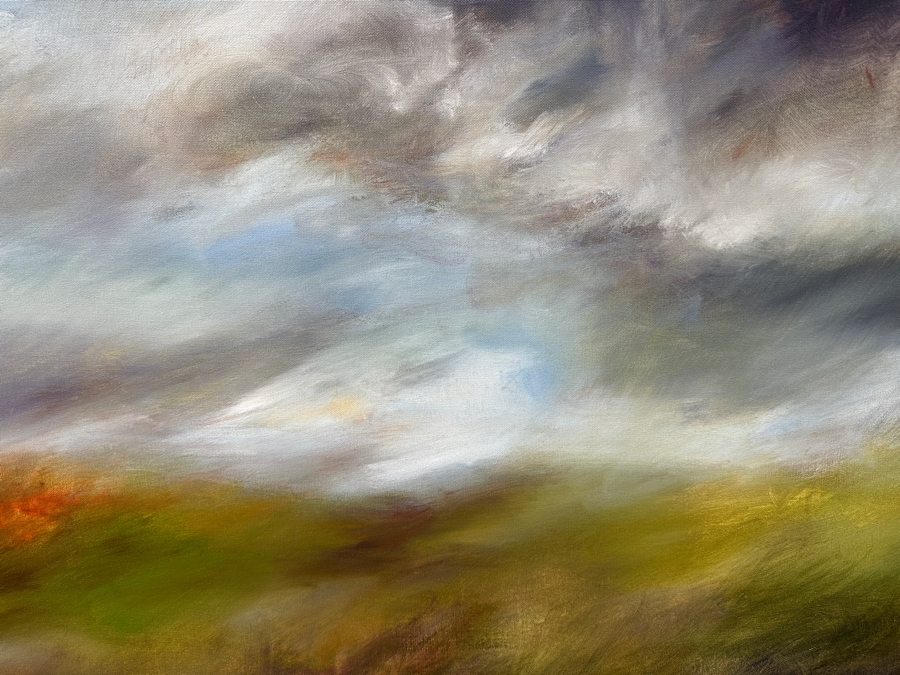 Gerrit Greve (1948-2024, Cardiff by the Sea, CA) Original Acrylic Painting On Canvas Titled “Mindscape 003” Signed Verso Dated 2004 40” X 30” Estimate $1,200 - $1,500 [Photo 2]