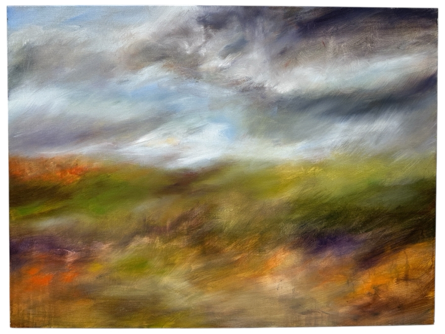 Gerrit Greve (1948-2024, Cardiff by the Sea, CA) Original Acrylic Painting On Canvas Titled “Mindscape 003” Signed Verso Dated 2004 40” X 30” Estimate $1,200 - $1,500