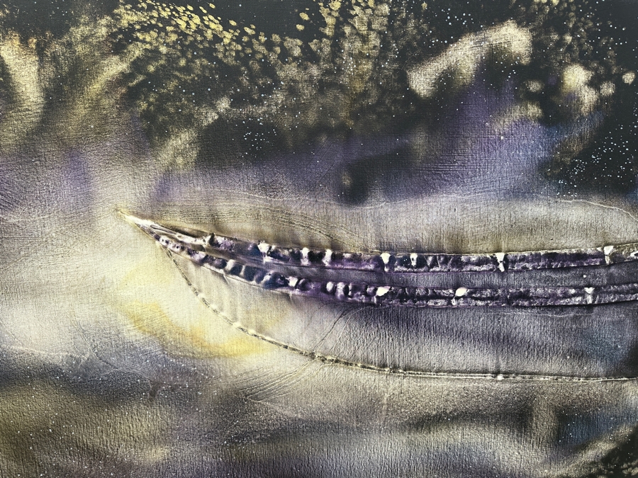 Gerrit Greve (1948-2024, Cardiff by the Sea, CA) Original Acrylic Painting On Canvas Titled “Voyage 241” Signed Verso Dated 2018 48” X 36” Estimate $1,700 - $2,200 [Photo 4]