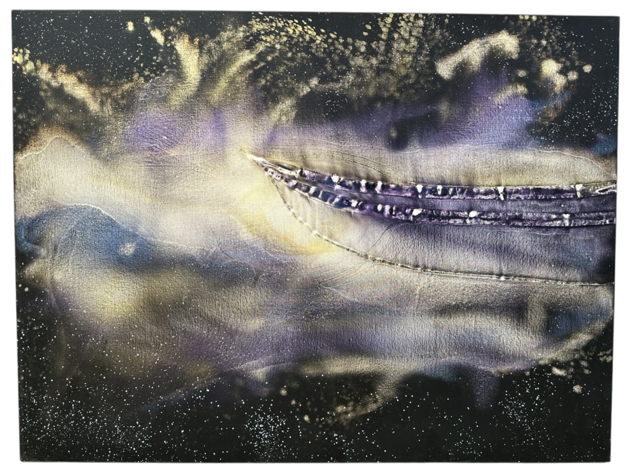 Gerrit Greve (1948-2024, Cardiff by the Sea, CA) Original Acrylic Painting On Canvas Titled “Voyage 241” Signed Verso Dated 2018 48” X 36” Estimate $1,700 - $2,200