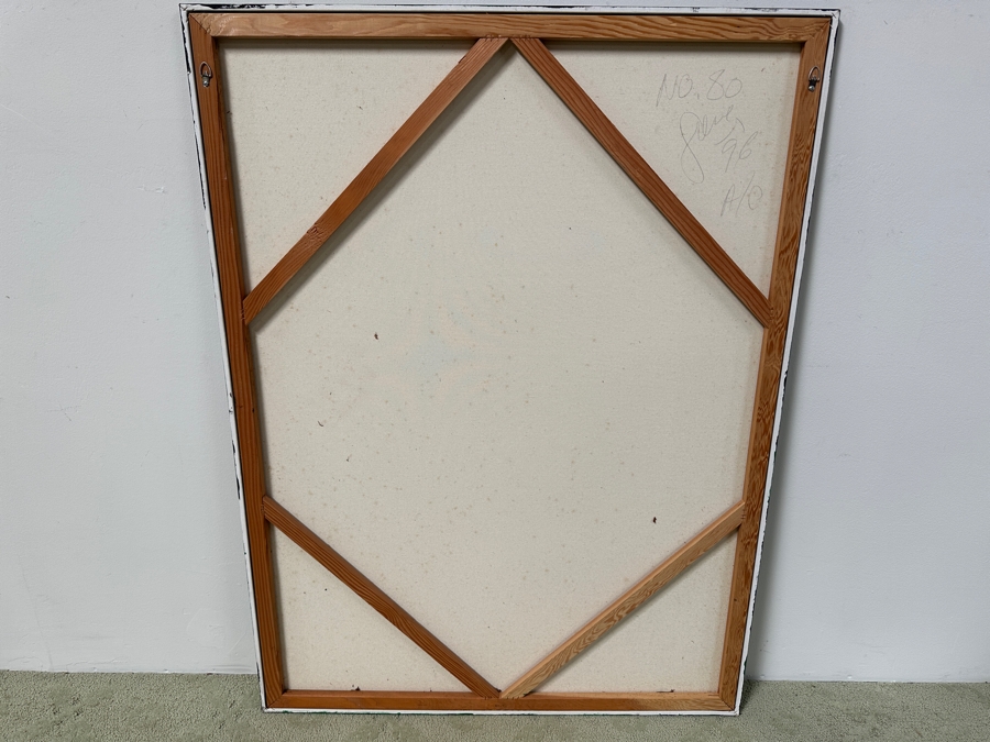 Gerrit Greve (1948-2024, Cardiff by the Sea, CA) Original Painting On Canvas Titled “No. 80” Signed Verso Dated 1996 36” X 48” Estimate $1,700 - $2,200 [Photo 6]