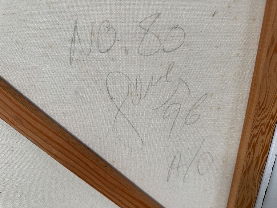 Gerrit Greve (1948-2024, Cardiff by the Sea, CA) Original Painting On Canvas Titled “No. 80” Signed Verso Dated 1996 36” X 48” Estimate $1,700 - $2,200 [Photo 7]