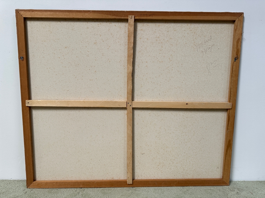 Gerrit Greve (1948-2024, Cardiff by the Sea, CA) Original Acrylic Painting On Canvas Titled “Midwest Horizon” Signed Verso 48” X 40” Estimate $1,900 - $2,400 [Photo 6]