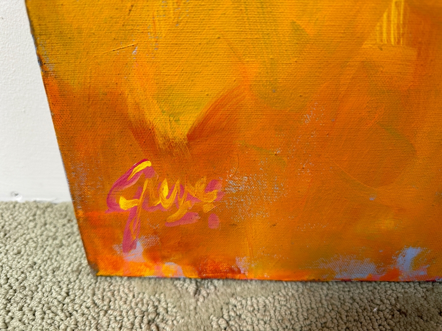 Gerrit Greve (1948-2024, Cardiff by the Sea, CA) Original Acrylic Painting On Canvas Titled “Midwest Horizon” Signed Verso 48” X 40” Estimate $1,900 - $2,400 [Photo 4]