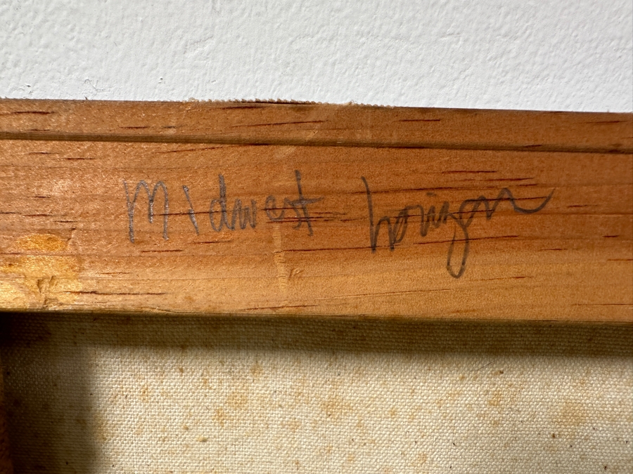 Gerrit Greve (1948-2024, Cardiff by the Sea, CA) Original Acrylic Painting On Canvas Titled “Midwest Horizon” Signed Verso 48” X 40” Estimate $1,900 - $2,400 [Photo 7]