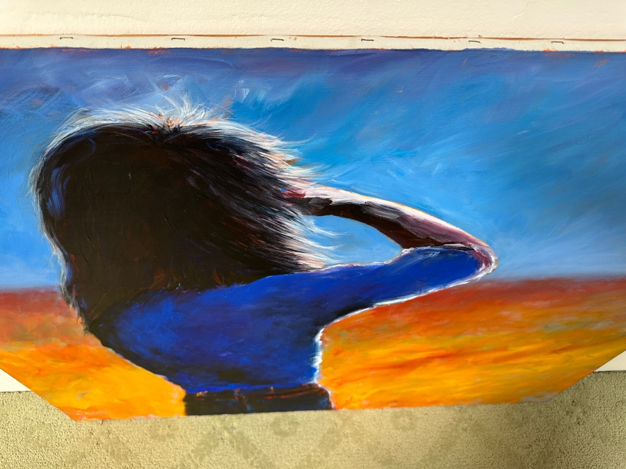 Gerrit Greve (1948-2024, Cardiff by the Sea, CA) Original Acrylic Painting On Canvas Titled “Midwest Horizon” Signed Verso 48” X 40” Estimate $1,900 - $2,400 [Photo 5]