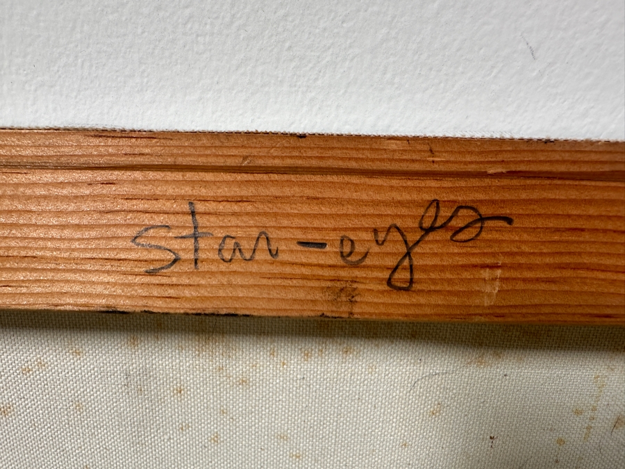 Gerrit Greve (1948-2024, Cardiff by the Sea, CA) Original Acrylic Painting On Canvas Titled “Star - Eyes” Signed Bottom Left 24” X 36” Estimate $900 - $1,100 [Photo 7]