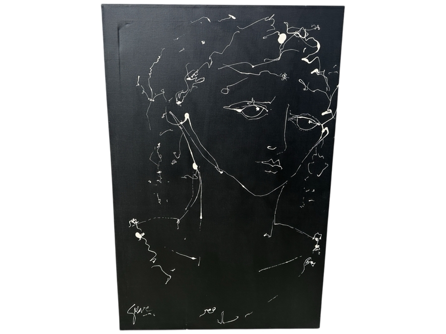 Gerrit Greve (1948-2024, Cardiff by the Sea, CA) Original Acrylic Painting On Canvas Titled “Star - Eyes” Signed Bottom Left 24” X 36” Estimate $900 - $1,100