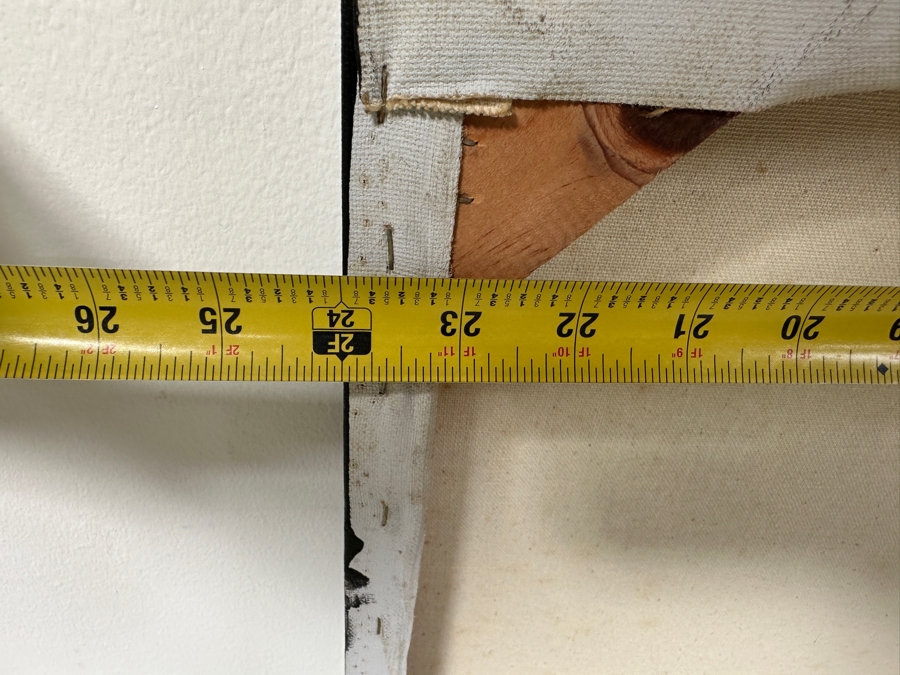 Gerrit Greve (1948-2024, Cardiff by the Sea, CA) Original Acrylic Drip Painting On Canvas Untitled Skier Unsigned 24” X 36” Estimate $900 - $1,100 [Photo 7]