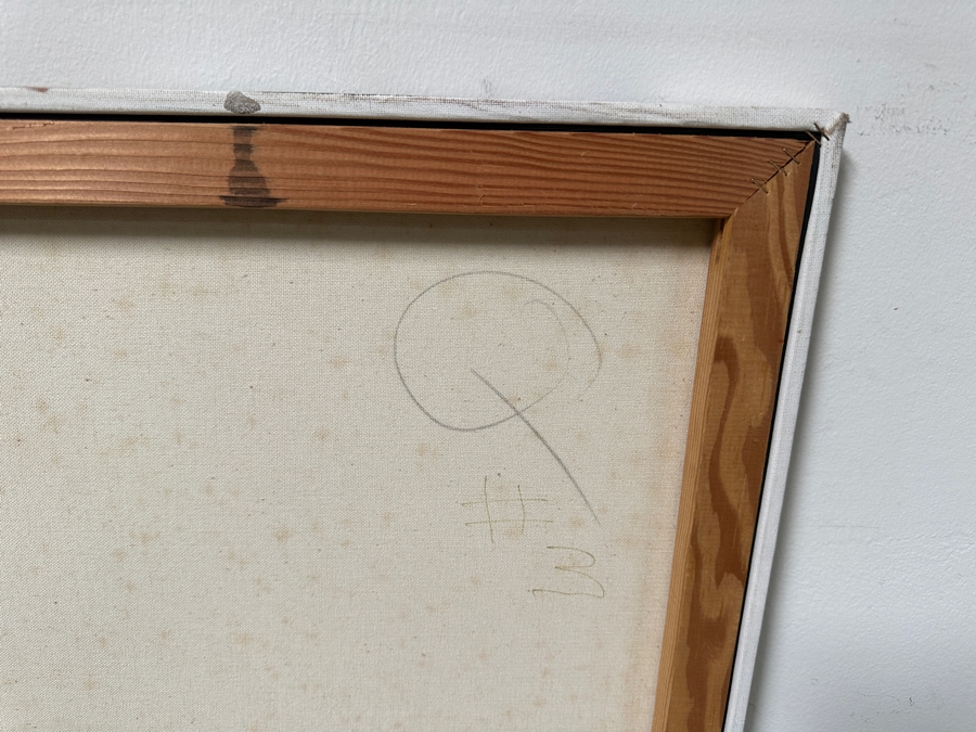 Gerrit Greve (1948-2024, Cardiff by the Sea, CA) Original Acrylic Drip Painting On Canvas Untitled White Horse Signed Bottom Left 36” X 48” Estimate $1,700 - $2,200 [Photo 8]