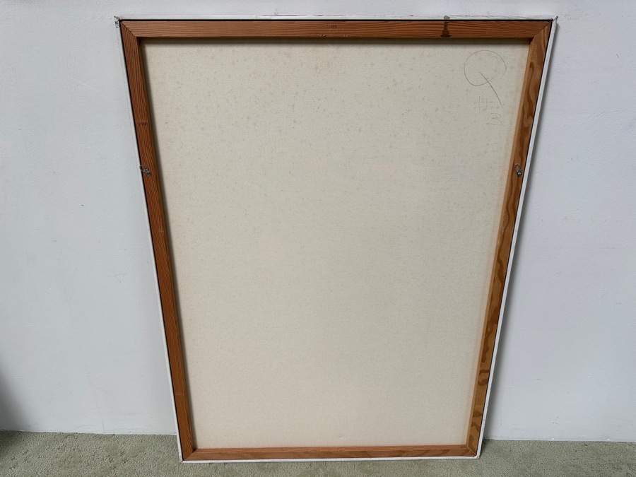 Gerrit Greve (1948-2024, Cardiff by the Sea, CA) Original Acrylic Drip Painting On Canvas Untitled White Horse Signed Bottom Left 36” X 48” Estimate $1,700 - $2,200 [Photo 7]