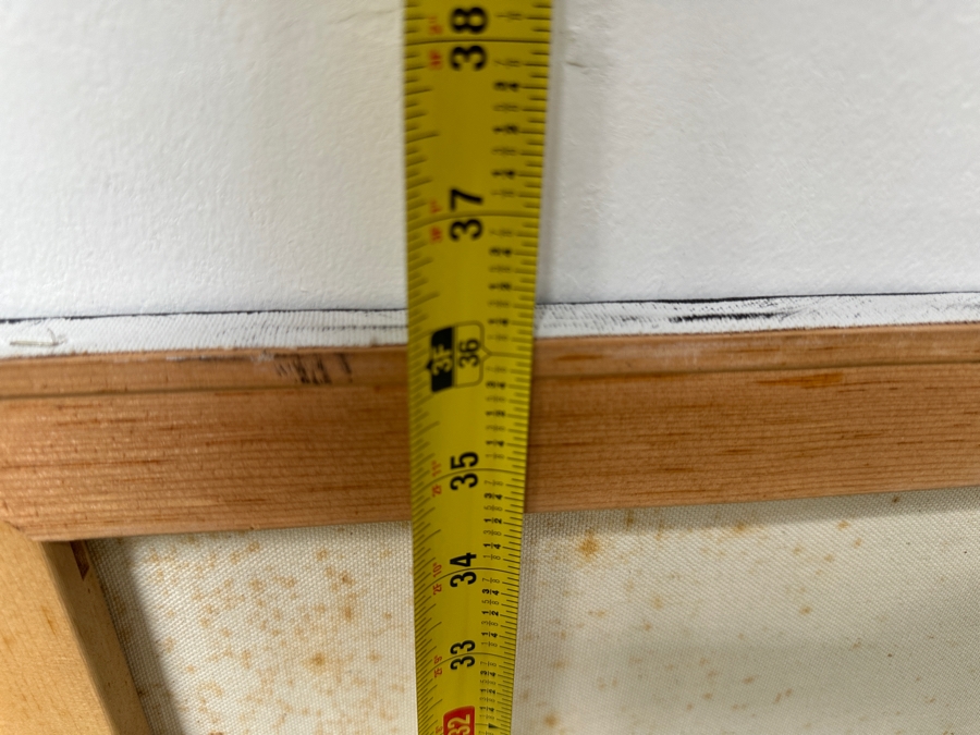 Gerrit Greve (1948-2024, Cardiff by the Sea, CA) Original Acrylic Drip Painting On Canvas Untitled White Horse and Rider Signed Bottom Left 48” X 36” Estimate $1,700 - $2,200 [Photo 9]