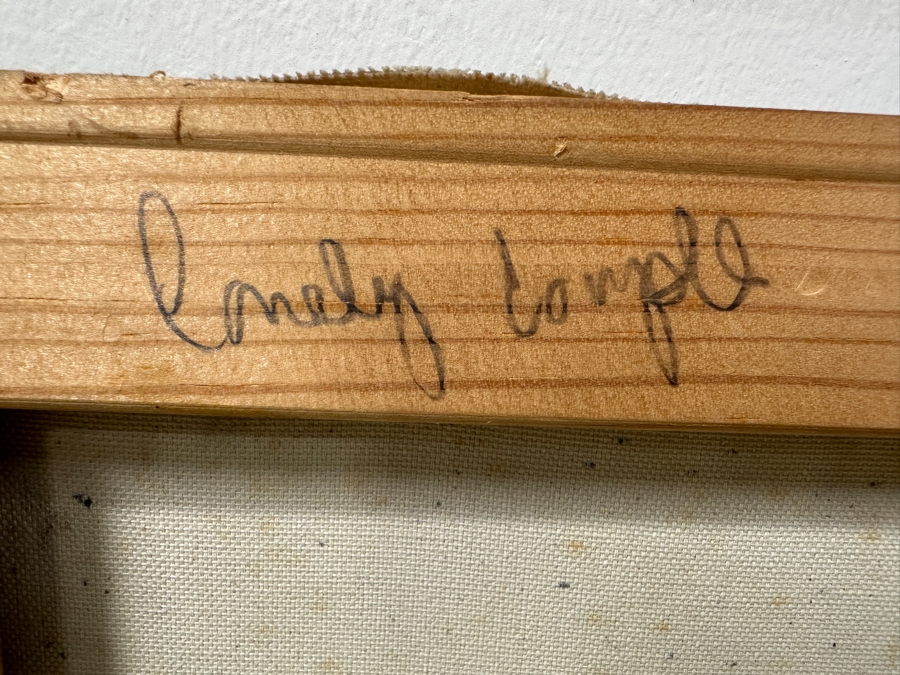 Gerrit Greve (1948-2024, Cardiff by the Sea, CA) Original Acrylic Drip Painting On Canvas Titled “Lonely Couple” Signed Bottom Left 36” X 48” Estimate $1,700 - $2,200 [Photo 8]