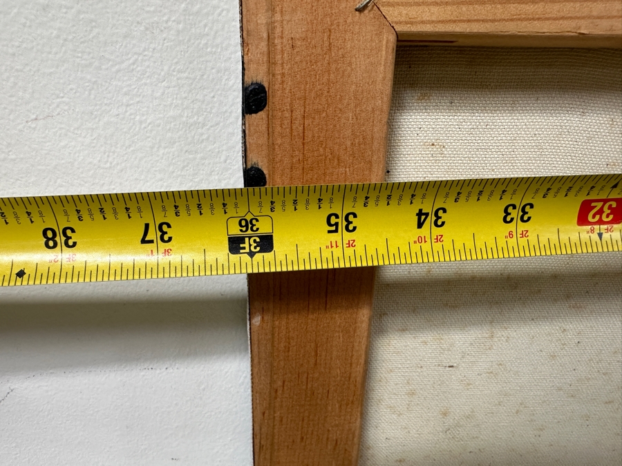 Gerrit Greve (1948-2024, Cardiff by the Sea, CA) Original Acrylic Drip Painting On Canvas Titled “Lonely Couple” Signed Bottom Left 36” X 48” Estimate $1,700 - $2,200 [Photo 9]