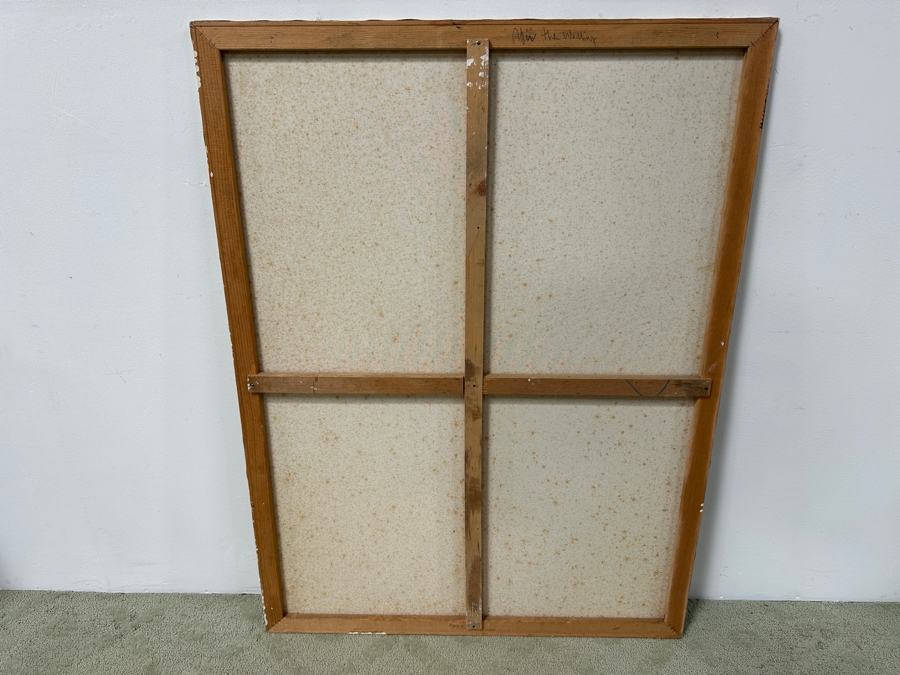 Gerrit Greve (1948-2024, Cardiff by the Sea, CA) Original Acrylic Drip Painting On Canvas Titled 'After The Wedding' Signed Lower Right 36' X 48' Estimate $1,700 - $2,200 [Photo 8]