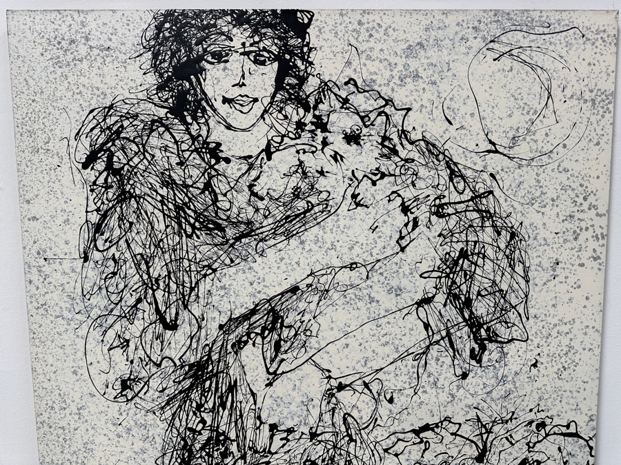 Gerrit Greve (1948-2024, Cardiff by the Sea, CA) Original Acrylic Drip Painting On Canvas Titled 'After The Wedding' Signed Lower Right 36' X 48' Estimate $1,700 - $2,200 [Photo 2]