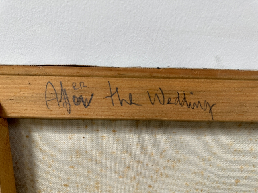 Gerrit Greve (1948-2024, Cardiff by the Sea, CA) Original Acrylic Drip Painting On Canvas Titled 'After The Wedding' Signed Lower Right 36' X 48' Estimate $1,700 - $2,200 [Photo 9]