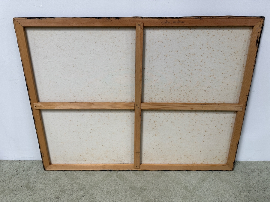 Gerrit Greve (1948-2024, Cardiff by the Sea, CA) Original Acrylic Drip Painting On Canvas Titled 'Stellar Maidens' Signed Lower Right 48' X 36' Estimate $1,700 - $2,200 [Photo 7]