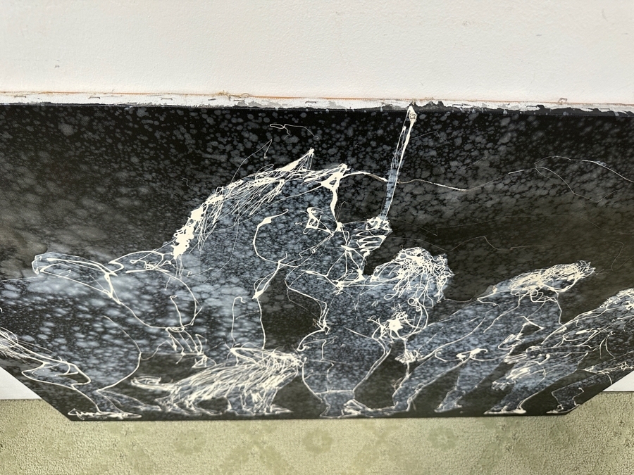 Gerrit Greve (1948-2024, Cardiff by the Sea, CA) Original Acrylic Drip Painting On Canvas Untitled Signed Lower Right Dated 1988 48' X 36' Estimate $1,700 - $2,200 [Photo 7]