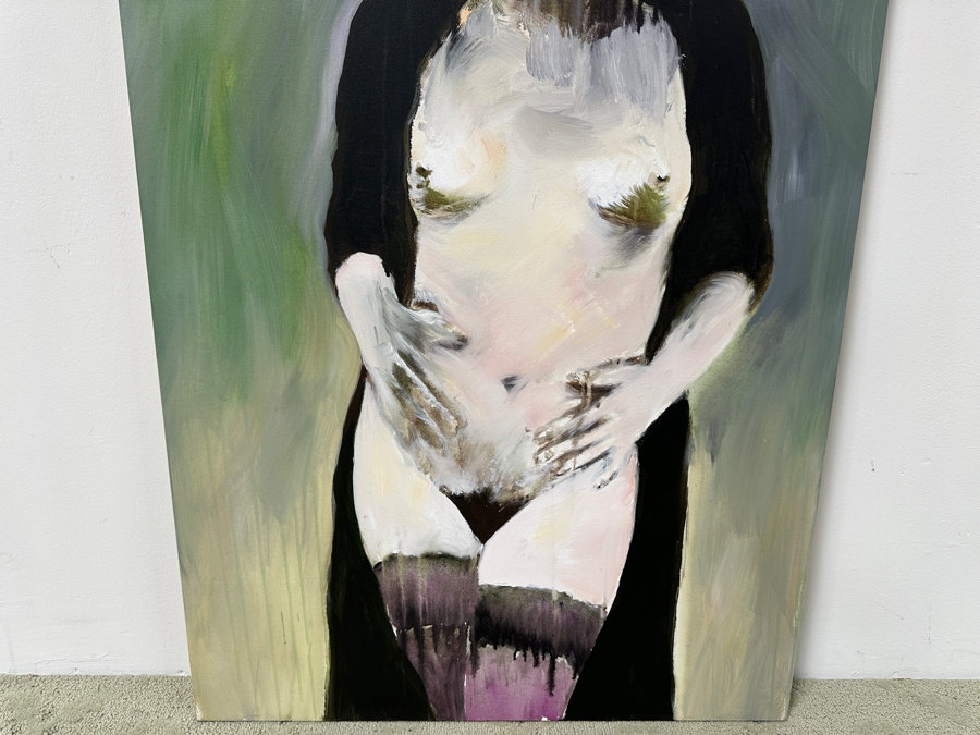 Gerrit Greve (1948-2024, Cardiff by the Sea, CA) Original Acrylic Painting On Canvas Titled 'Painting 014' Signed Verso Dated 2004 30' X 48' Estimate $1,400 - $1,800 [Photo 3]