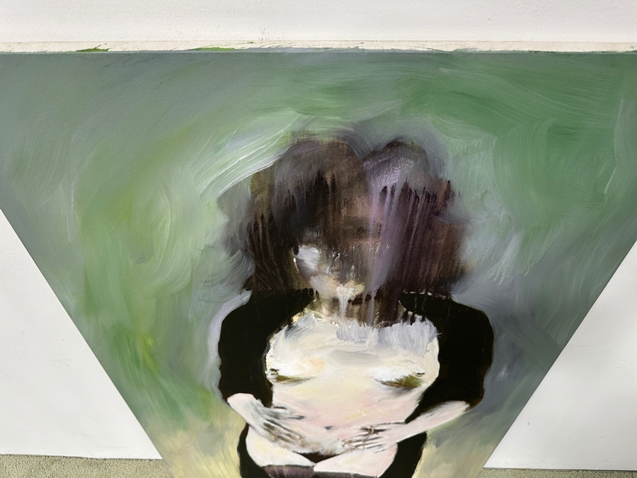 Gerrit Greve (1948-2024, Cardiff by the Sea, CA) Original Acrylic Painting On Canvas Titled 'Painting 014' Signed Verso Dated 2004 30' X 48' Estimate $1,400 - $1,800 [Photo 4]