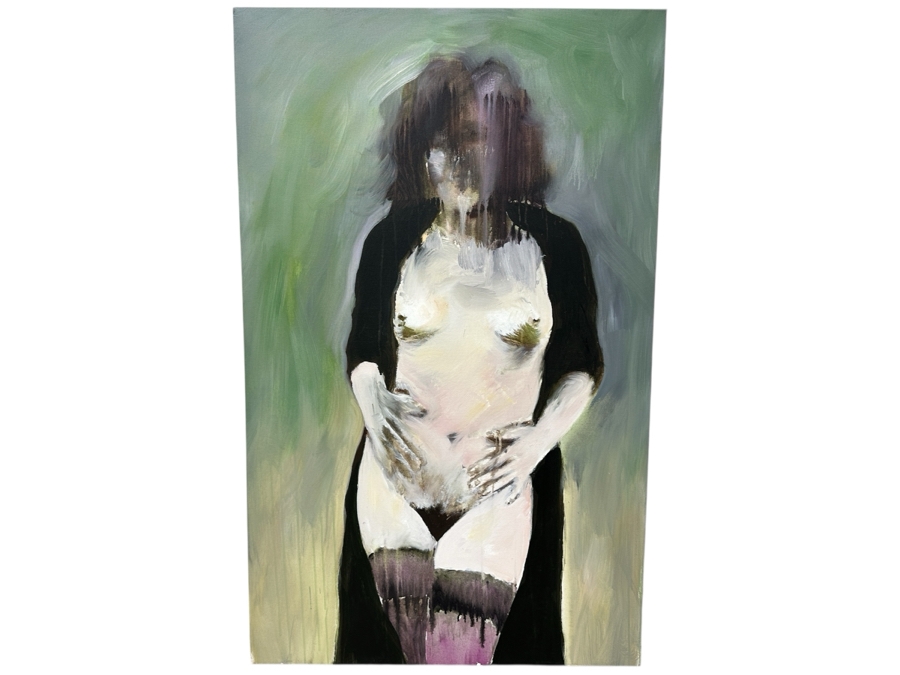 Gerrit Greve (1948-2024, Cardiff by the Sea, CA) Original Acrylic Painting On Canvas Titled 'Painting 014' Signed Verso Dated 2004 30' X 48' Estimate $1,400 - $1,800