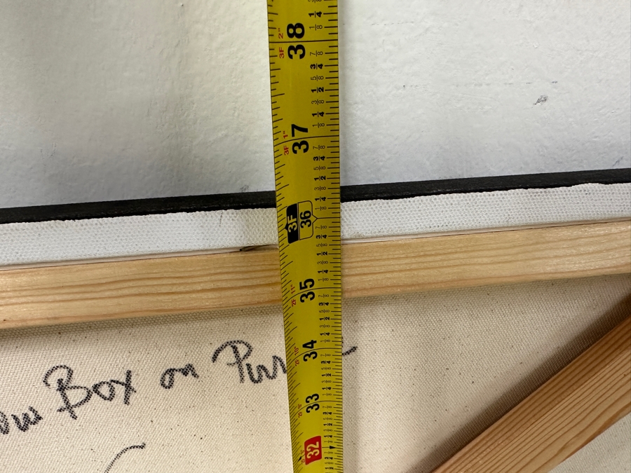 Gerrit Greve (1948-2024, Cardiff by the Sea, CA) Original Acrylic Painting On Canvas Titled 'Yellow Box On Purple' Signed Lower Left And Verso Dated 2022 36' X 36' Estimate $1,300 - $1,600 [Photo 9]