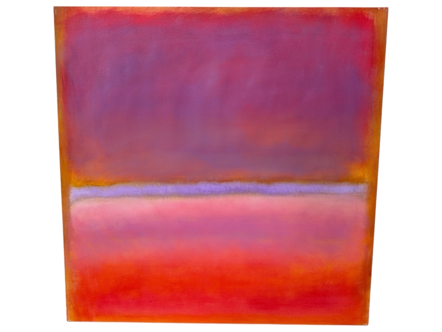 Gerrit Greve (1948-2024, Cardiff by the Sea, CA) Original Acrylic Painting On Canvas Abstract Color Field In Manner Of Mark Rothko Unsigned 36' X 36' Estimate $1,300 - $1,600