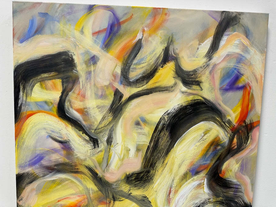 Gerrit Greve (1948-2024, Cardiff by the Sea, CA) Original Acrylic Abstract Painting On Canvas Titled 'Nude' Signed Lower Left And Verso Dated 2023 30' X 40' Estimate $1,200 - $1,500 [Photo 2]