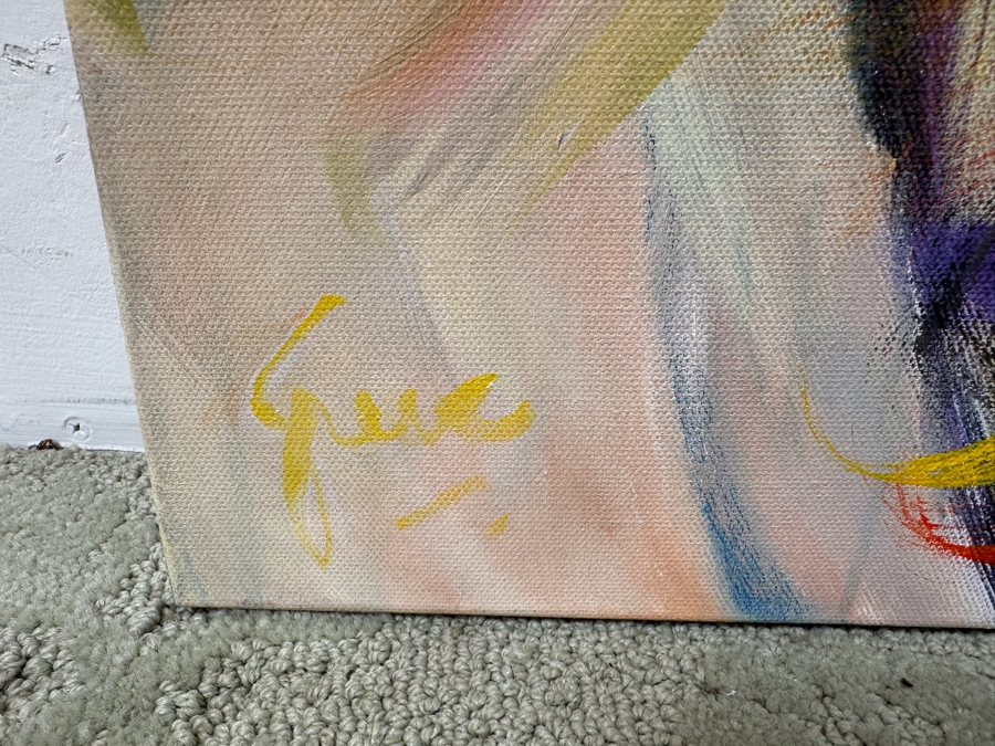 Gerrit Greve (1948-2024, Cardiff by the Sea, CA) Original Acrylic Abstract Painting On Canvas Titled 'Nude' Signed Lower Left And Verso Dated 2023 30' X 40' Estimate $1,200 - $1,500 [Photo 4]