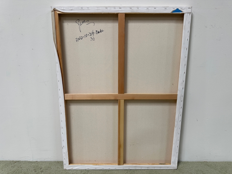 Gerrit Greve (1948-2024, Cardiff by the Sea, CA) Original Acrylic Abstract Painting On Canvas Titled 'Nude' Signed Lower Left And Verso Dated 2022 30' X 40' Estimate $1,200 - $1,500 [Photo 6]