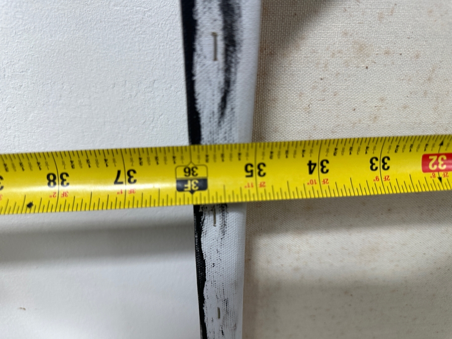 Gerrit Greve (1948-2024, Cardiff by the Sea, CA) Original Acrylic Mixed-Media Sand Painting On Canvas Titled 'Portal #1' Signed Verso Dated 1995 36' X 48' Estimate $1,700 - $2,200 [Photo 7]