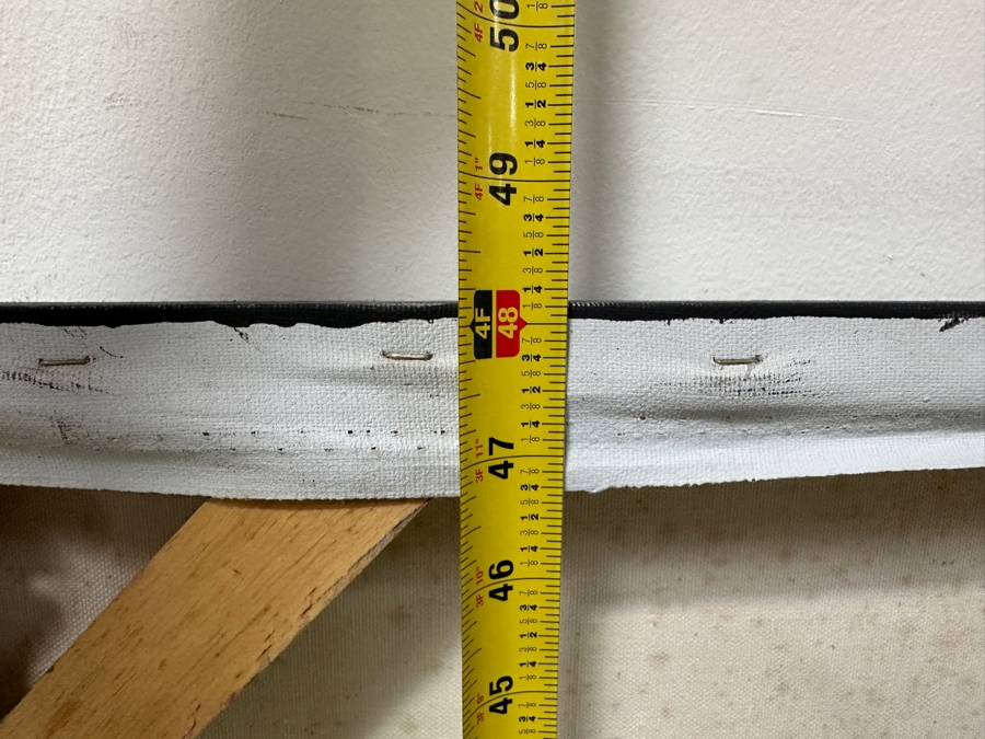 Gerrit Greve (1948-2024, Cardiff by the Sea, CA) Original Acrylic Mixed-Media Sand Painting On Canvas Titled 'Portal #1' Signed Verso Dated 1995 36' X 48' Estimate $1,700 - $2,200 [Photo 8]