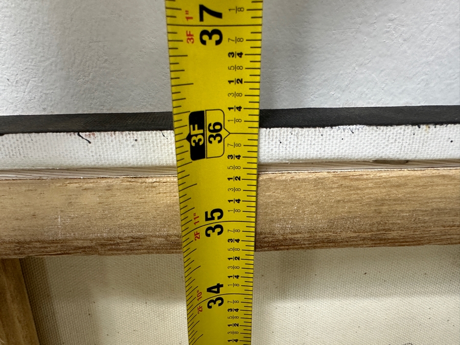 Gerrit Greve (1948-2024, Cardiff by the Sea, CA) Original Acrylic Mixed-Media Sand Painting On Canvas Titled 'Boat For Meditation 04' Signed Verso Dated 2005 24' X 36' Estimate $900 - $1,100 [Photo 8]