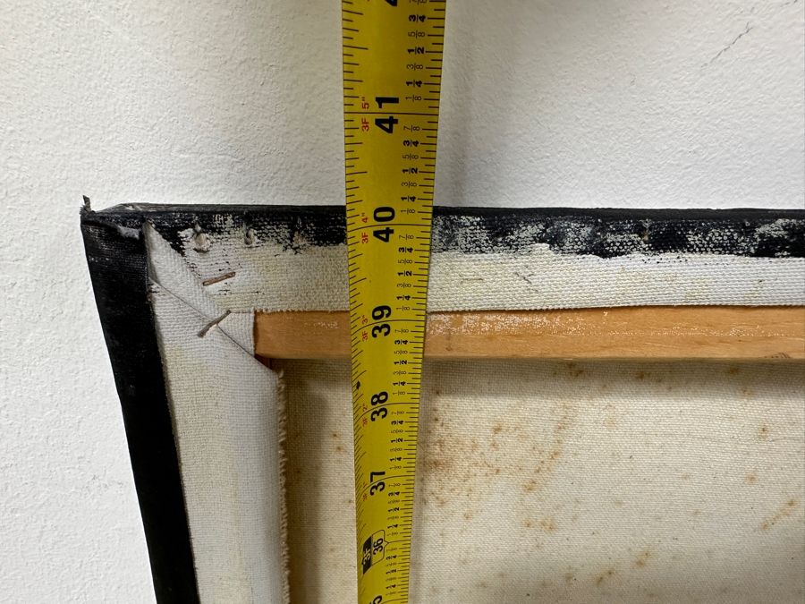 Gerrit Greve (1948-2024, Cardiff by the Sea, CA) Original Acrylic Mixed-Media Sand Painting On Canvas Titled 'Bronze Boat III' Signed Verso Dated 2005 36' X 40' Estimate $1,400 - $1,800 [Photo 9]