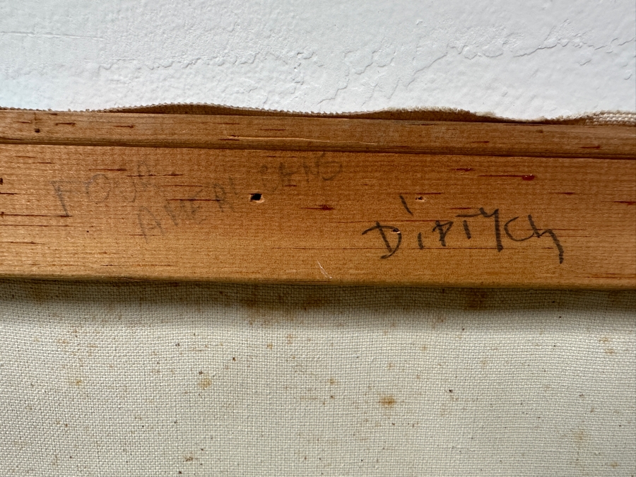 Gerrit Greve (1948-2024, Cardiff by the Sea, CA) Original Acrylic Diptych Painting On Canvas Titled 'Four Americans' Signed Lower Right Verso 60' X 40' Estimate $2,400 - $3,000 [Photo 9]