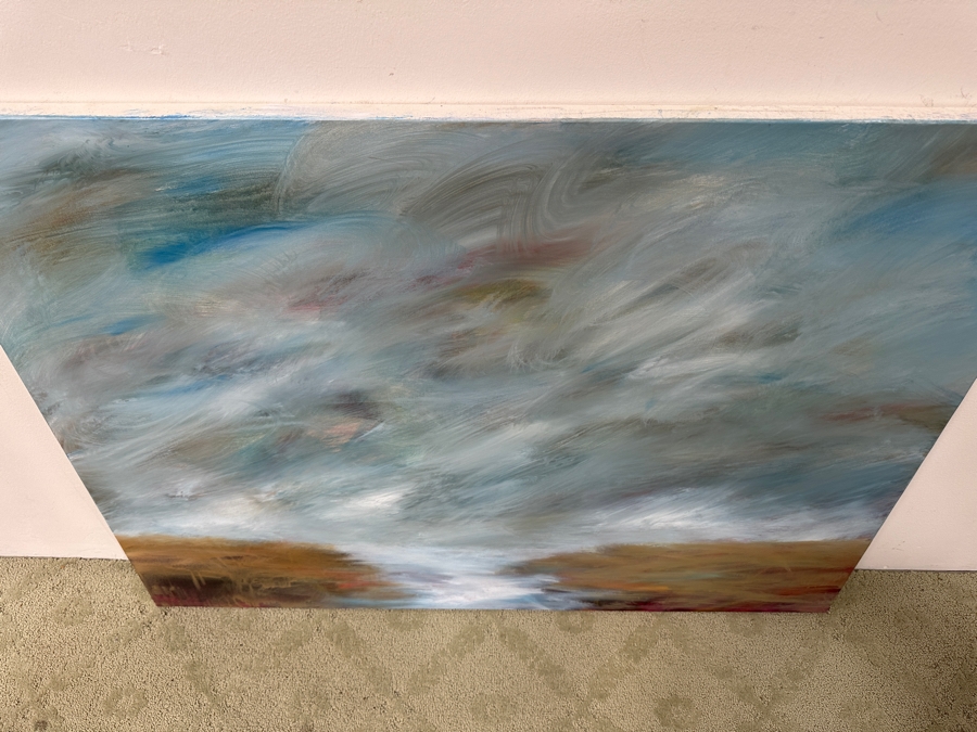 Gerrit Greve (1948-2024, Cardiff by the Sea, CA) Original Acrylic Painting On Canvas Titled 'Mindscape 014' Signed Verso 48' X 36' Estimate $1,700 - $2,200 [Photo 4]