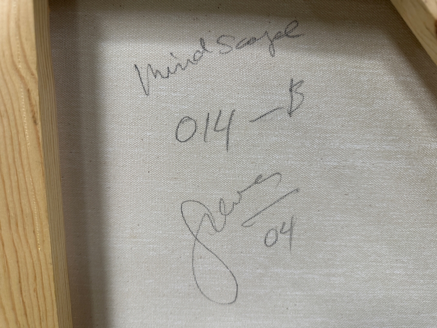 Gerrit Greve (1948-2024, Cardiff by the Sea, CA) Original Acrylic Painting On Canvas Titled 'Mindscape 014' Signed Verso 48' X 36' Estimate $1,700 - $2,200 [Photo 6]